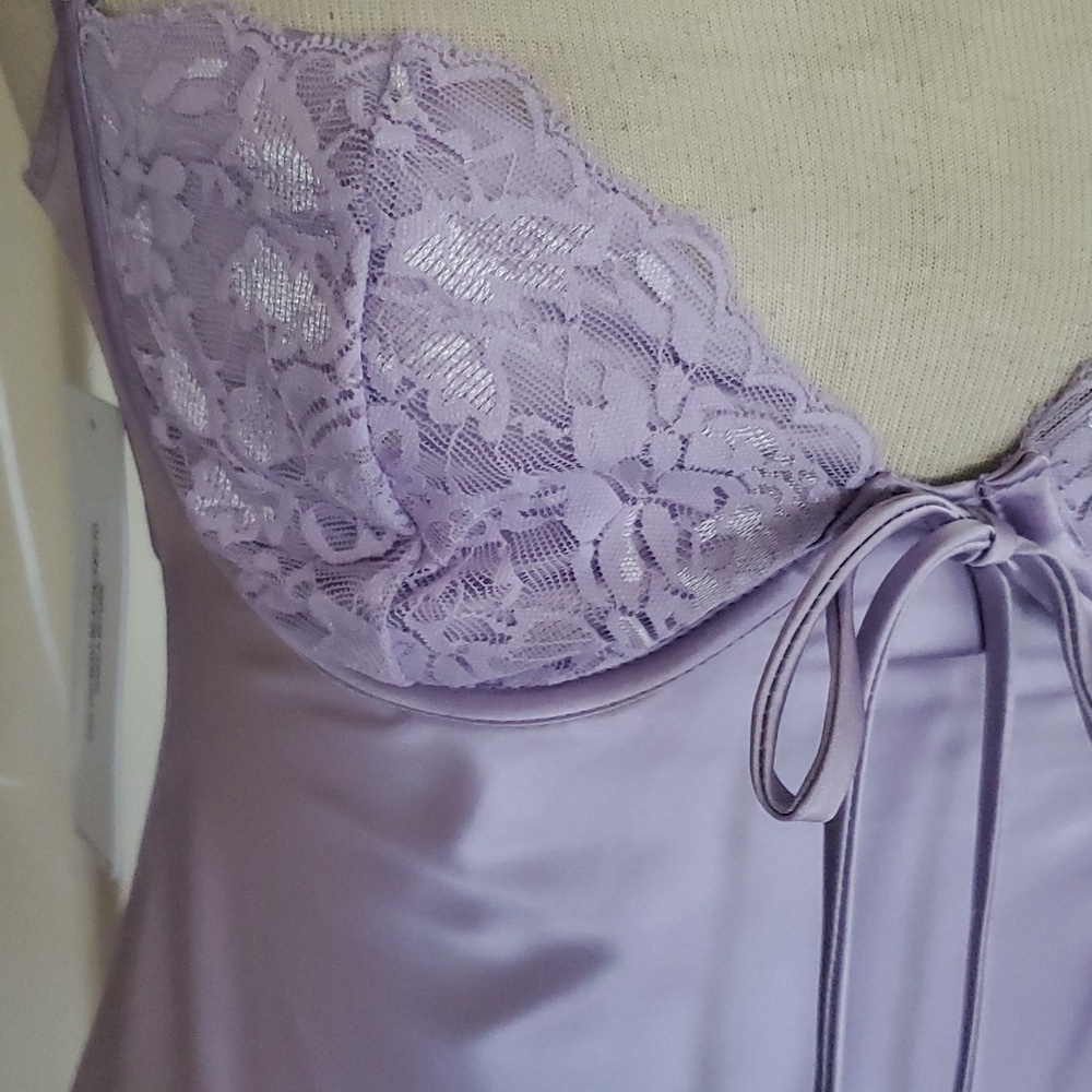 Princess Polly Fayden Bias Cut Lilac Maxi Dress Silky Size 6 - Picture 14 of 14